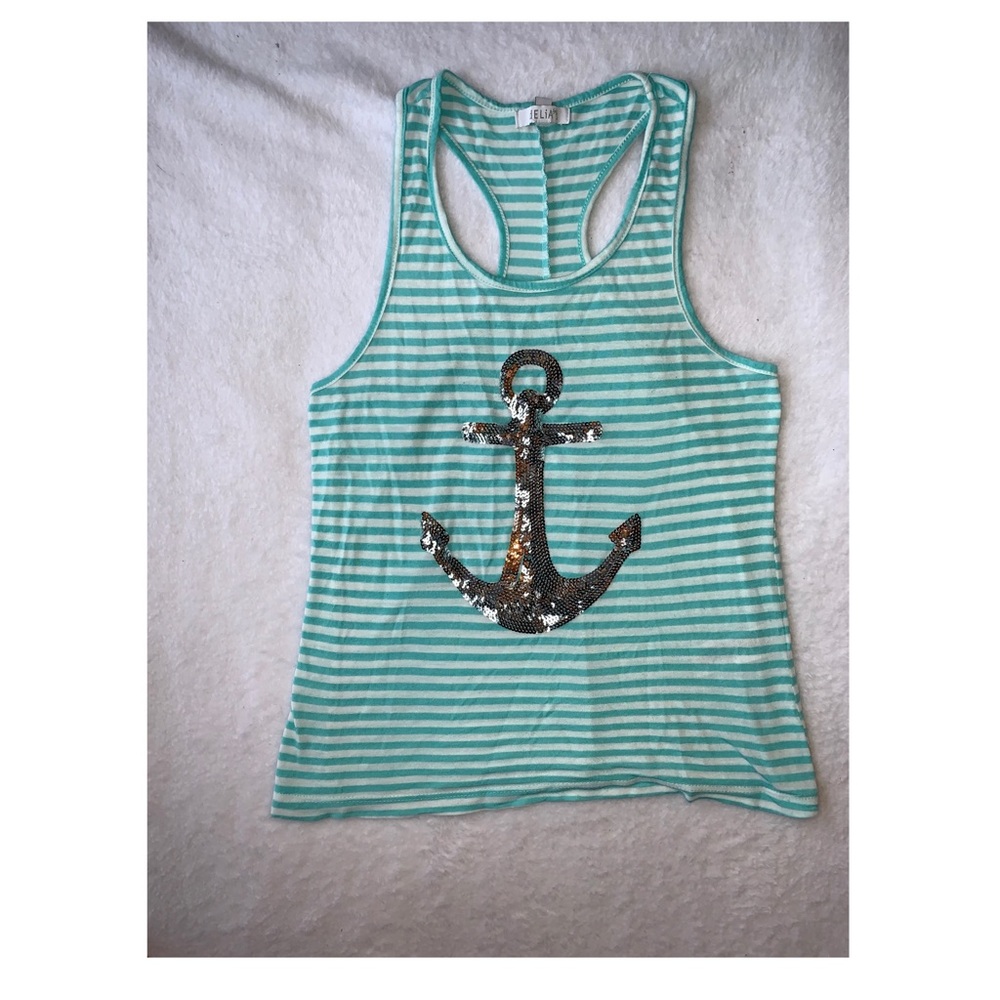 Sequin anchor tank top.